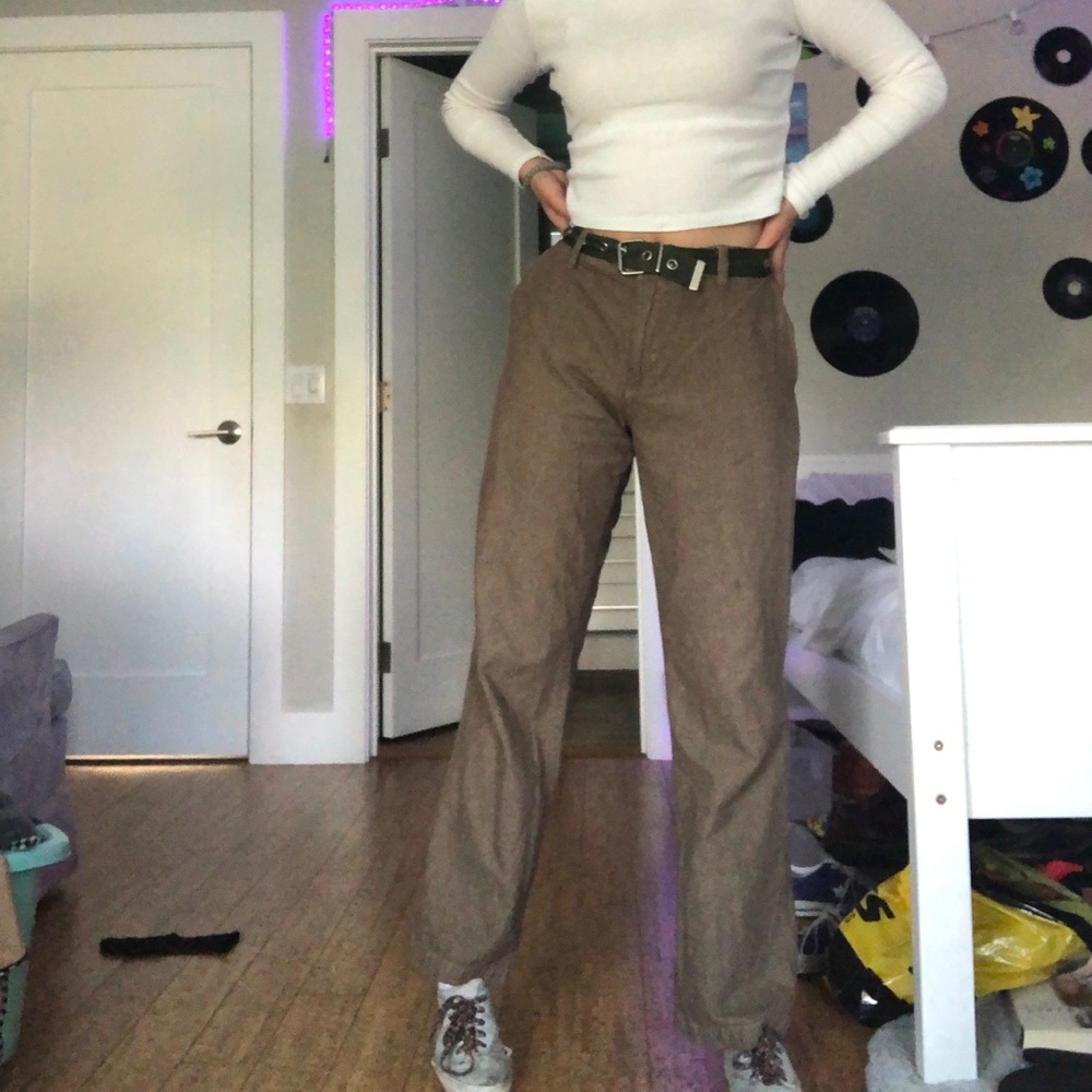 Men’s Brown flare skater pants